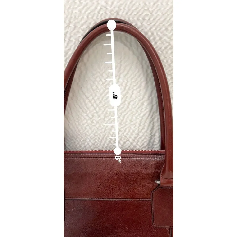 Marc New York Burgundy Executive Leather Laptop Tote/Briefcase